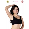 #Büstiyer Dikişsiz Seamless Kadın Esnek Yumuşak Kumaş Kalın Askılı Pedli Spor Büstiyer - 1 Adet