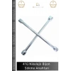 #BijonAnahtarı Istavroz Çelik 17 19 21 22 mm Dayanıklı Oto Lastik Ekipmanı 4lü Nikelajlı Bijon Sökme Anahtarı