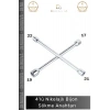 #BijonAnahtarı Istavroz Çelik 17 19 21 22 mm Dayanıklı Oto Lastik Ekipmanı 4lü Nikelajlı Bijon Sökme Anahtarı