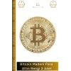 #Bitcoin Koleksiyonluk Demir Şık Kripto Hatıra Madalyon Fiziksel Bitcoin Madeni Altın Rengi - 2 Adet