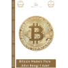 #Bitcoin Koleksiyonluk Demir Şık Kripto Hatıra Madalyon Fiziksel Bitcoin Madeni Altın Rengi - 1 Adet