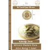 #Bitcoin Koleksiyonluk Demir Şık Kripto Hatıra Madalyon Fiziksel Bitcoin Madeni Altın Rengi - 1 Adet