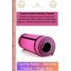 #YogaMatı Fantazer Taşıma Askılı Pro Kaymaz Çift Taraflı Yoga Meditasyon Minderi Pembe Siyah Mat