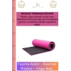 #YogaMatı Fantazer Taşıma Askılı Pro Kaymaz Çift Taraflı Yoga Meditasyon Minderi Pembe Siyah Mat