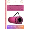 #YogaMatı Fantazer Taşıma Askılı Pro Kaymaz Çift Taraflı Yoga Meditasyon Minderi Pembe Siyah Mat