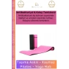#YogaMatı Fantazer Taşıma Askılı Pro Kaymaz Çift Taraflı Yoga Meditasyon Minderi Pembe Siyah Mat