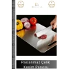 #EtKesmePanosu Paslanmaz Çelik Hijyenik Dayanıklı Şık Mutfak Sebze Kaymaz Modern Meyve Et Kesim Panosu - 1 Adet
