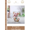 #CamBardak Çift Camlı Kurutulmuş Çiçekli Borosilikat Şık Estetik Zarif Cam Handmade Bardak 250ml