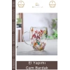 #CamBardak Organik Çiçekli Isıya Dayanıklı Borosilikat El Yapımı Estetik Cam Handmade Bardak 350ml