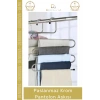 #PantolonAskısı Dayanıklı Elbise Dolabı Düzenleyici Kaymaz Kavramalı Paslanmaz Krom Pantolon Askısı