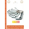 #AlyanTakımı 10 Parça Çelik Set Kısa Düz Yerleştirme Aparatlı Profesyonel Köşe Alyan Anahtar Takımı