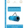 #KampMatı Taşıma Askılı Konfor Kaymaz Pilates Yoga Fitness Spor 180 x 60 Yer Minderi 10mm Kamp Matı