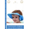 #BanyoŞapkası Fantazer Ayarlanabilir Düğmeli BPA İçermeyen Esnek Bebek Banyo Su Kaçırmayan Mavi Şapka