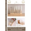 #AhşapStand Bambu Ahşap Mutfak Tabaklık Tabak Bardak Kurutmalık Ofis Amaçlı Düzenleyici 8 Gözlü Stand