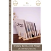 #AhşapStand Bambu Ahşap Mutfak Tabaklık Tabak Bardak Kurutmalık Ofis Amaçlı Düzenleyici 8 Gözlü Stand