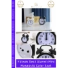 #ÇalarSaat Premium Sessiz Akar Saniyeli Masaüstü Ofis Komodin Modern Analog Dekoratif Çalar Saat