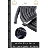 #FitilŞerit Otomobil Kapı Kenar Metal Klipsli Kauçuk Esnek Darbe Çizilme Koruma Fitil Şeridi Rulosu