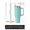 #Pipet Termos Bardak Ekolojik Paslanmaz Çelik Eğri Düz Fırça 3lü Pipet Seti