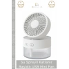 #MiniFan Şarjlı LED Işıklı Sulu Masaüstü Soğutucu Nemlendirici Katlanır Başlıklı USB Mini Fan