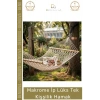 #Hamak Bahçe Balkon Teras El Örgüsü Makrome İp Dayanıklı Konforlu Ahşap Çıtalı Lüks Tek Kişilik Hamak