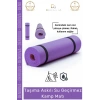 #KampMatı Taşıma Askılı Dayanıklı Konforlu Yoga Pilates Fitness Matı Hijyenik Lila Kamp Yer Minderi