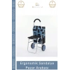 #PazarArabası Sandalyeli Katlanabilir Market Alışveriş Çantalı Metal Gövde Ergonomik Sandalye Pazar Arabası