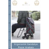 #PazarArabası Sandalyeli Katlanabilir Market Alışveriş Çantalı Metal Gövde Ergonomik Sandalye Pazar Arabası