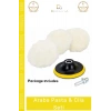 #PastaCila Profesyonel Parlatıcı Yün Keçe Süngerli Pratik Parlaklık Veren Araba Pasta Cila Seti