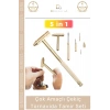 #TamirSeti 5 in 1 Çok Amaçlı Taşınabilir Ergonomik Kompakt Ev Araç Saat Çekiç Tornavida Tamir Seti