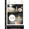 #LedSpot Uzaktan Kumandalı Yapışkanlı Pilli Kablosuz Dokunmatik Mutfak 3Lü Led Spot 1 Adet