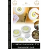 #LedSpot Uzaktan Kumandalı Yapışkanlı Pilli Kablosuz Dokunmatik Mutfak 3Lü Led Spot 1 Adet