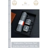 #ÇelikTermos Vakumlu Çelik Isı Yalıtımlı Kamp Bardaklı Sızdırmaz Termos Set Çanta Hediyeli 550 Ml