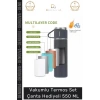 #ÇelikTermos Vakumlu Çelik Sızdırmaz Isı Koruyucu Kamp Piknik Ofis Termos Set Çanta Hediyeli 550 Ml