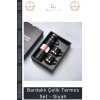 #Termos Hediyelik Mat Isı Yalıtımlı Vakumlu Paslanmaz 500ml Bardaklı Çelik Termos Set Siyah