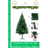 #NoelPaketi Lüks Sık Yapraklı Yeşil Çam Ağacı Kaliteli Yılbaşı Dekorasyon Noel Paketi 120 Cm 123 Dal