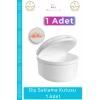 #DişKutusu Hijyenik Şeffaf Plastik Sağlam Kapaklı Geniş Hazneli Diş Saklama Kutusu Büyük Boy - 1 Adet