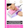 #OjeKurutucu Pembe Deri Kaplı Dijital Ekranlı Profesyonel Zaman Ayarlı Ergonomik Yastıklı UV Jel Oje Kurutucu