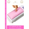 #OjeKurutucu Pembe Deri Kaplı Dijital Ekranlı Profesyonel Zaman Ayarlı Ergonomik Yastıklı UV Jel Oje Kurutucu
