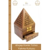 #TütsüKutusu Ahşap Piramit El Yapımı Çekmeceli Dekoratif Tasarım Hediyelik Konik Tütsü Yakma Kutusu