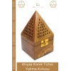 #TütsüKutusu Ahşap Piramit El Yapımı Çekmeceli Dekoratif Tasarım Hediyelik Konik Tütsü Yakma Kutusu