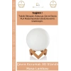 #LedIşık Dekoratif 3D Moonlight Standlı Pilli PLA Güvenli Çocuk Odası Modern Led Ay Gece Masa