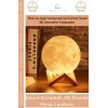 #LedIşık Dekoratif 3D Moonlight Standlı Pilli PLA Güvenli Çocuk Odası Modern Led Ay Gece Masa