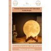 #LedIşık Dekoratif 3D Moonlight Standlı Pilli PLA Güvenli Çocuk Odası Modern Led Ay Gece Masa