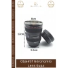 #LensBardak Paslanmaz Çelik Lens Tasarım Isı Yalıtımlı Siyah 300ml Objektif Çay Termos Mug Bardak
