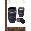 #LensBardak Paslanmaz Çelik Lens Tasarım Isı Yalıtımlı Siyah 300ml Objektif Çay Termos Mug Bardak
