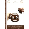 #EmojiKupa Seramik Tasarım Bok Kupa Gülücüklü Hediye Şaka Obje Eğlenceli 14 x 15 cm Emoji Bardak