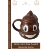 #EmojiKupa Seramik Tasarım Bok Kupa Gülücüklü Hediye Şaka Obje Eğlenceli 14 x 15 cm Emoji Bardak