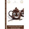 #EmojiKupa Seramik Tasarım Bok Kupa Gülücüklü Hediye Şaka Obje Eğlenceli 14 x 15 cm Emoji Bardak