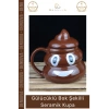 #EmojiKupa Seramik Tasarım Bok Kupa Gülücüklü Hediye Şaka Obje Eğlenceli 14 x 15 cm Emoji Bardak