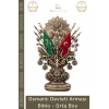 #Biblo Antik Sarı Dekoratif Masaüstü Hediyelik Ofis Biblo Orta Osmanlı Devleti Arması Boytu